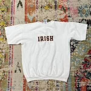 Vintage 1980s University of Notre Dame Fighting Irish 80s Shortsleeve Sweatshirt